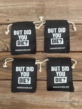 Lot of 4 Hangover Kits Party Favor Bags for Party Gifts